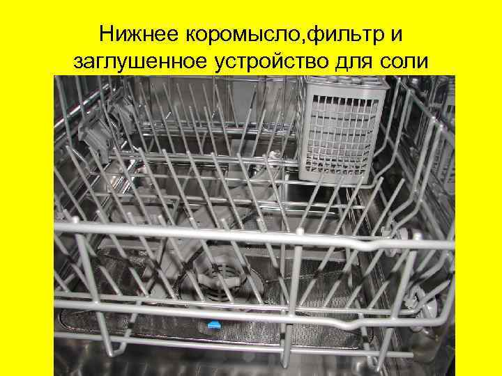 Нижнее коромысло, фильтр и заглушенное устройство для соли 