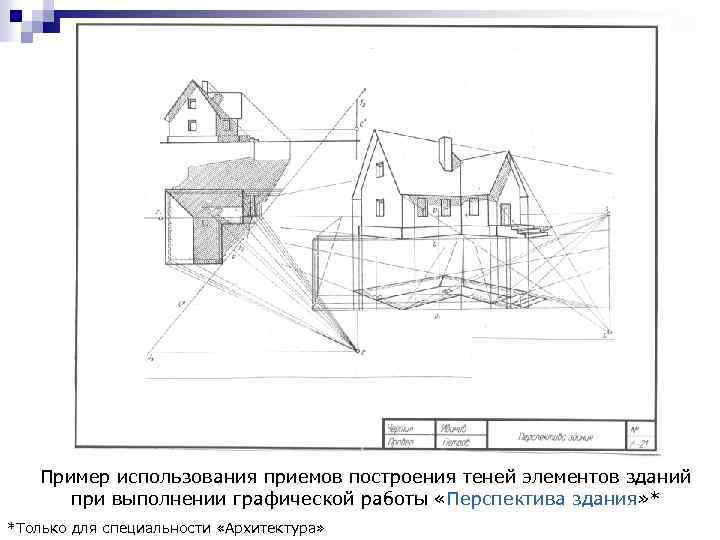 Проекция здания в чертежах