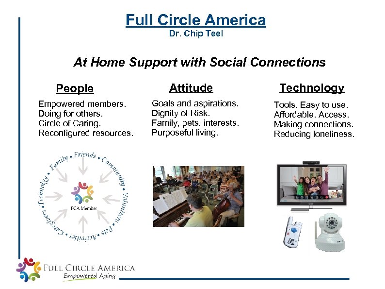 Full Circle America Dr. Chip Teel At Home Support with Social Connections People Empowered