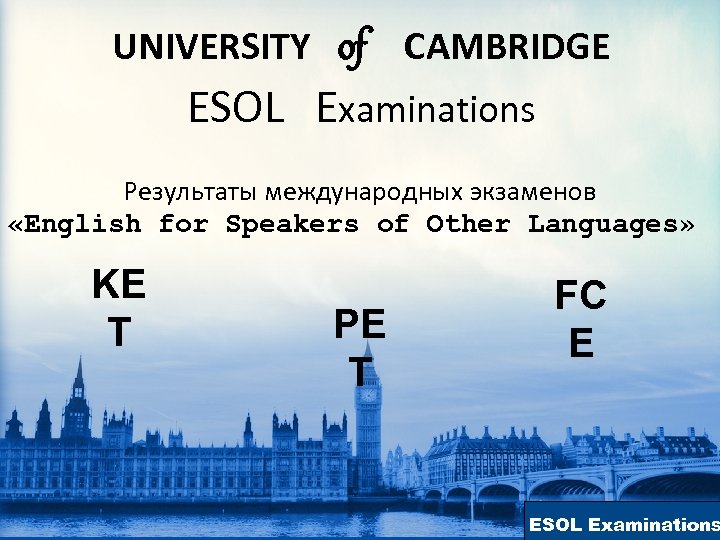 История экзаменов по английскому