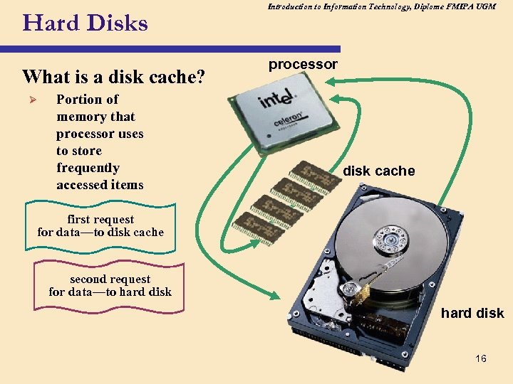 Hard Disks What is a disk cache? Ø Portion of memory that processor uses