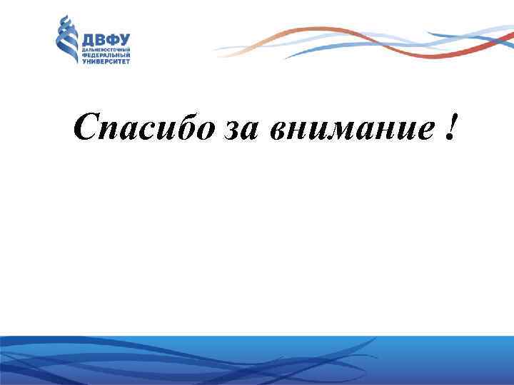 Спасибо за внимание ! 