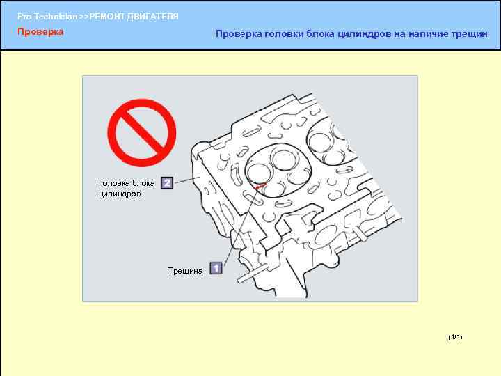 Pro Technician >>РЕМОНТ ДВИГАТЕЛЯ Проверка головки блока цилиндров на наличие трещин Головка блока цилиндров