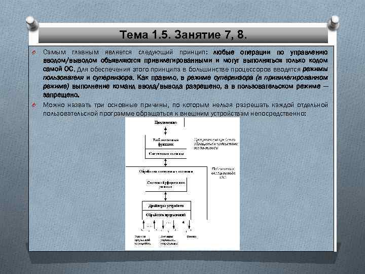 Тема 1. 5. Занятие 7, 8. O O Самым главным является следующий принцип: любые