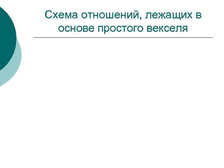 Схема отношений, лежащих в основе простого векселя 