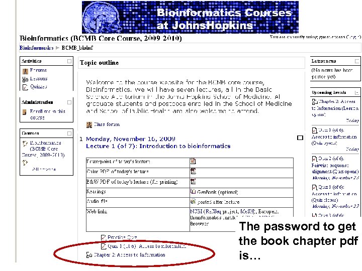 The password to get the book chapter pdf is… 