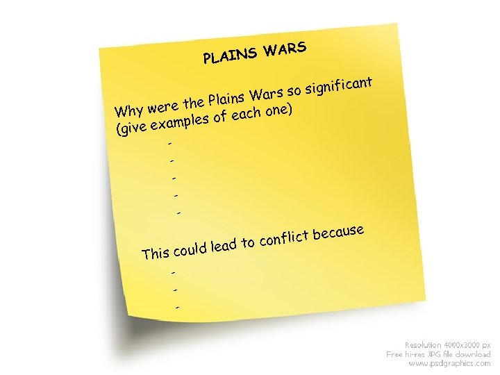 RS INS WA PLA cant so signifi Wars he Plains et ne) Why wer