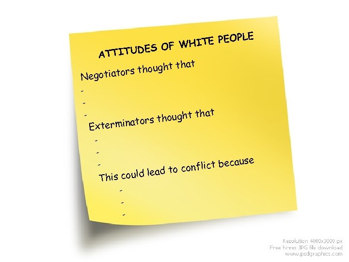 PLE ITE PEO WH UDES OF ATTIT hat thought t ors Negotiat - Exterm