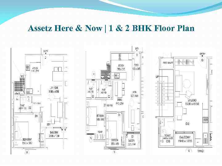 Assetz Here & Now | 1 & 2 BHK Floor Plan 