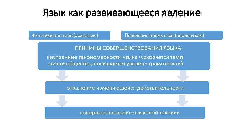 Язык как развивающееся явление 7 класс презентация