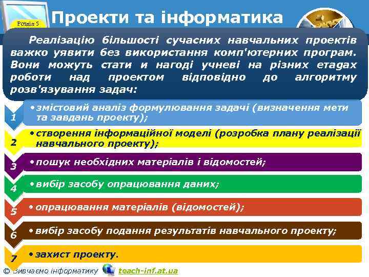 Розділ 5 § 5. 2 Проекти та інформатика Реалізацію важко уявити Вони можуть роботи