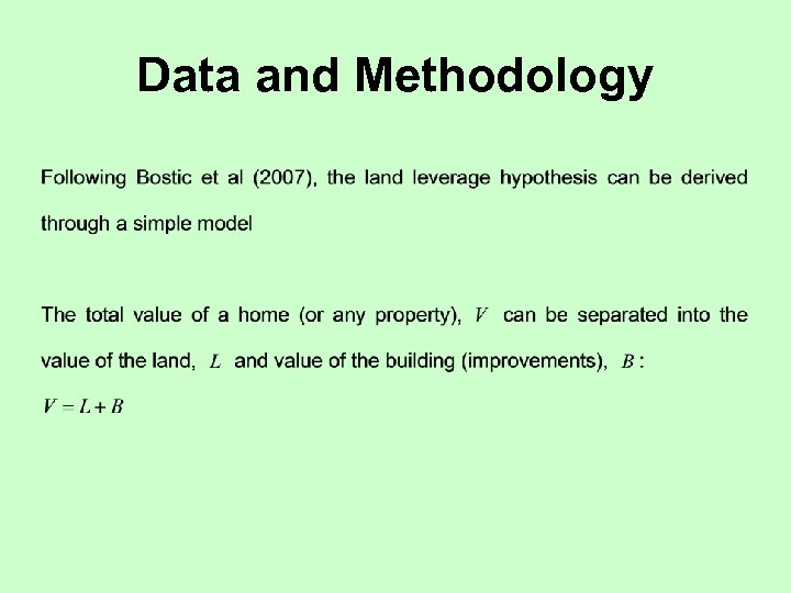 Data and Methodology 