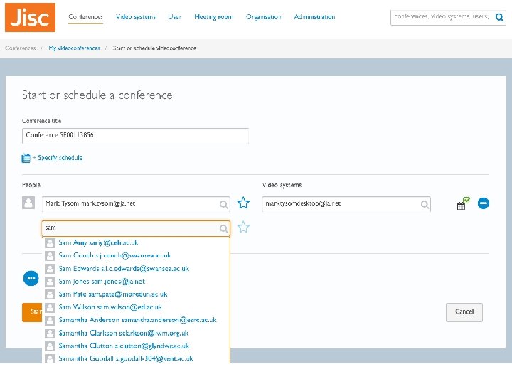 Outline Picture of schedule/launch page 