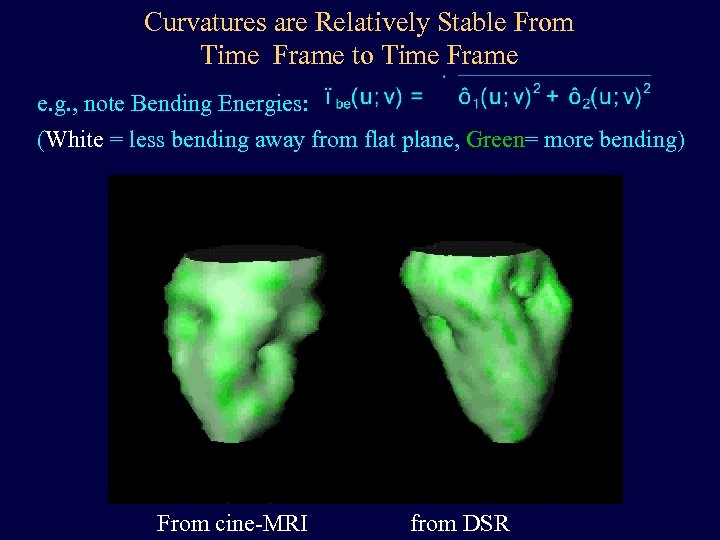 Curvatures are Relatively Stable From Time Frame to Time Frame e. g. , note