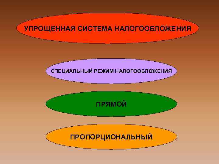 УПРОЩЕННАЯ СИСТЕМА НАЛОГООБЛОЖЕНИЯ СПЕЦИАЛЬНЫЙ РЕЖИМ НАЛОГООБЛОЖЕНИЯ ПРЯМОЙ ПРОПОРЦИОНАЛЬНЫЙ 