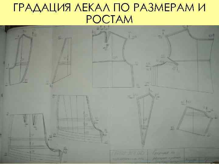 ГРАДАЦИЯ ЛЕКАЛ ПО РАЗМЕРАМ И РОСТАМ 