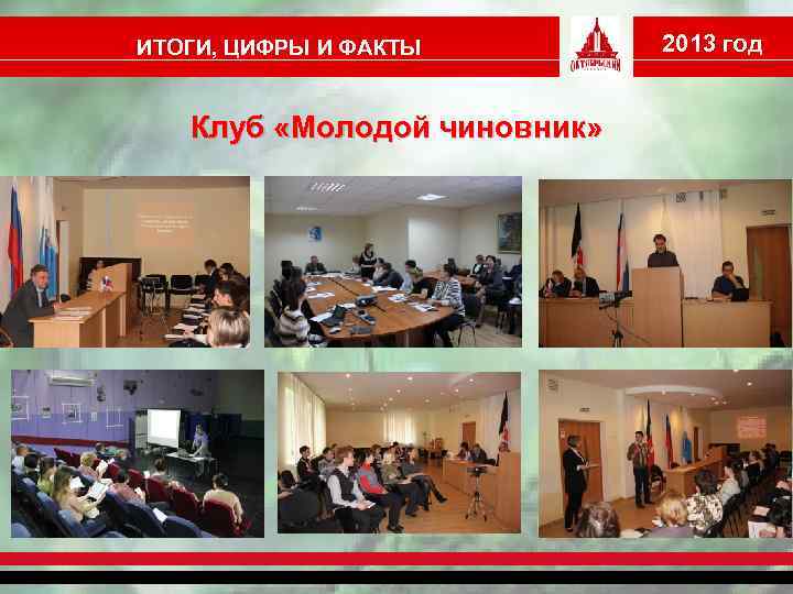 ИТОГИ, ЦИФРЫ И ФАКТЫ Клуб «Молодой чиновник» 2013 год 