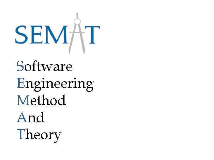 Software Engineering Method And Theory 