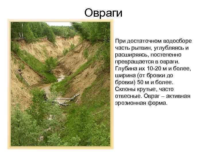 Сон овраг с водой