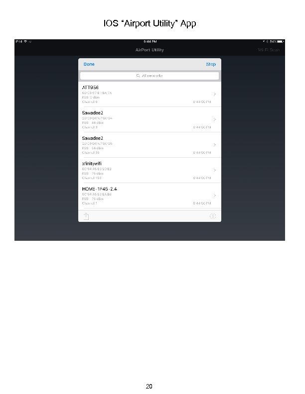 IOS “Airport Utility” App 20 