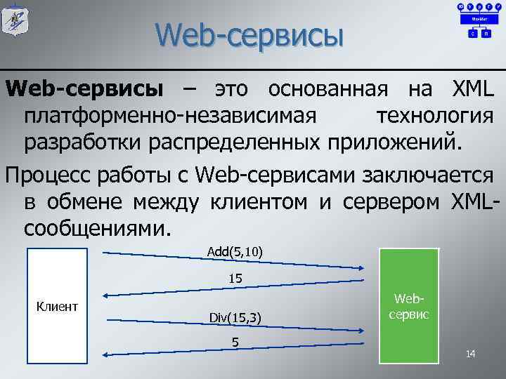 Web-сервисы – это основанная на XML платформенно-независимая технология разработки распределенных приложений. Процесс работы с