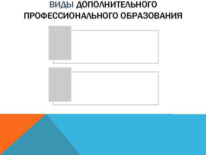 ВИДЫ ДОПОЛНИТЕЛЬНОГО ПРОФЕССИОНАЛЬНОГО ОБРАЗОВАНИЯ 