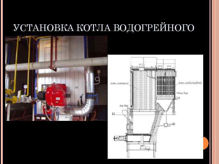 УСТАНОВКА КОТЛА ВОДОГРЕЙНОГО 