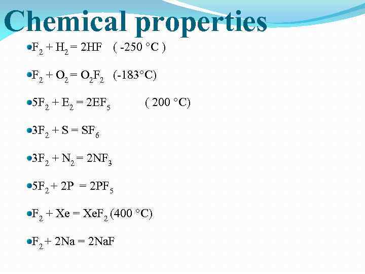 S f2. H2 f2 2hf. H2+f2 2hf+q. H2+f2. H2 f2 HF.