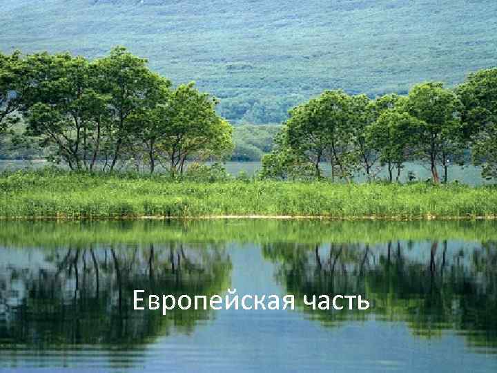 Европейская часть 