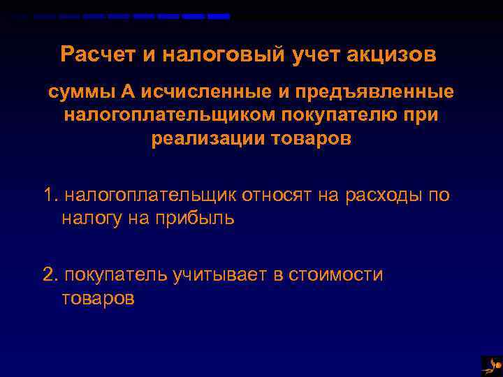 Расчет и налоговый учет акцизов суммы А исчисленные и предъявленные налогоплательщиком покупателю при реализации