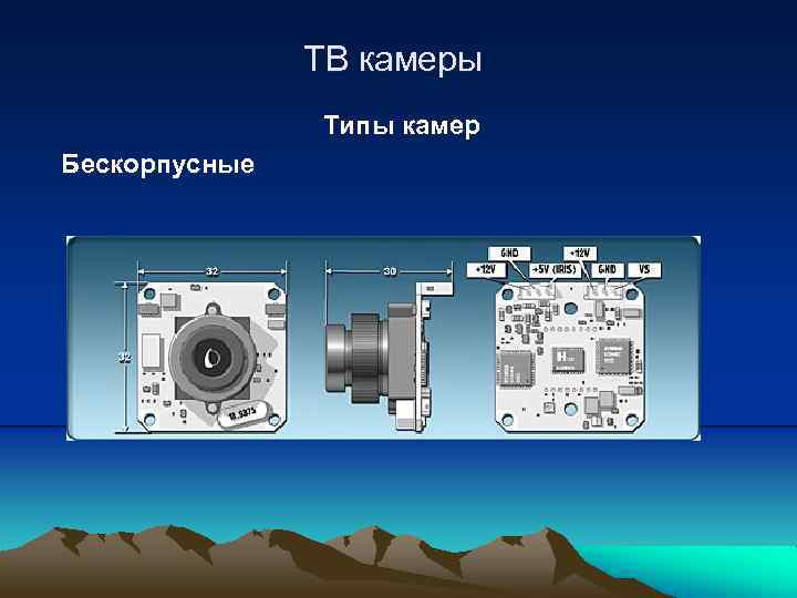 ТВ камеры Типы камер Бескорпусные 