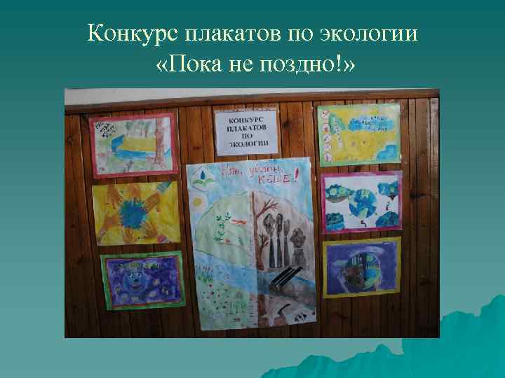 Конкурс плакатов по экологии «Пока не поздно!» 
