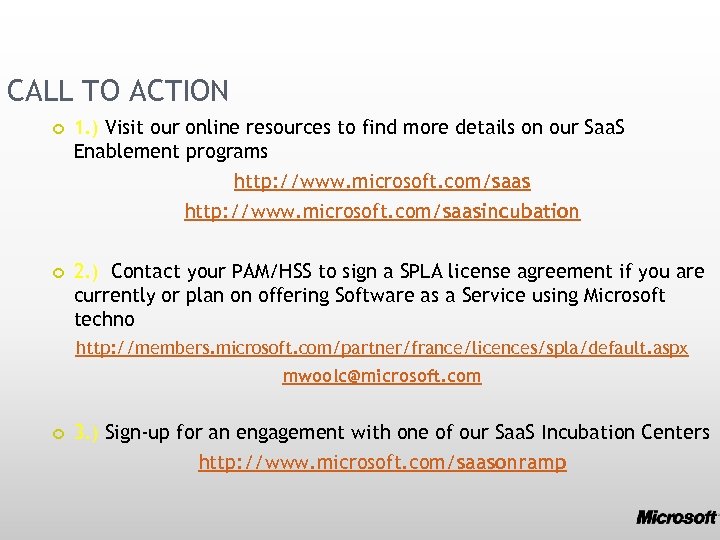 CALL TO ACTION 1. ) Visit our online resources to find more details on