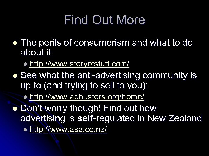 Find Out More l The perils of consumerism and what to do about it: