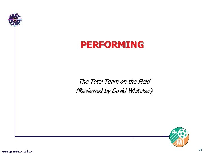 PERFORMING The Total Team on the Field (Reviewed by David Whitaker) www. genesisconsult. com