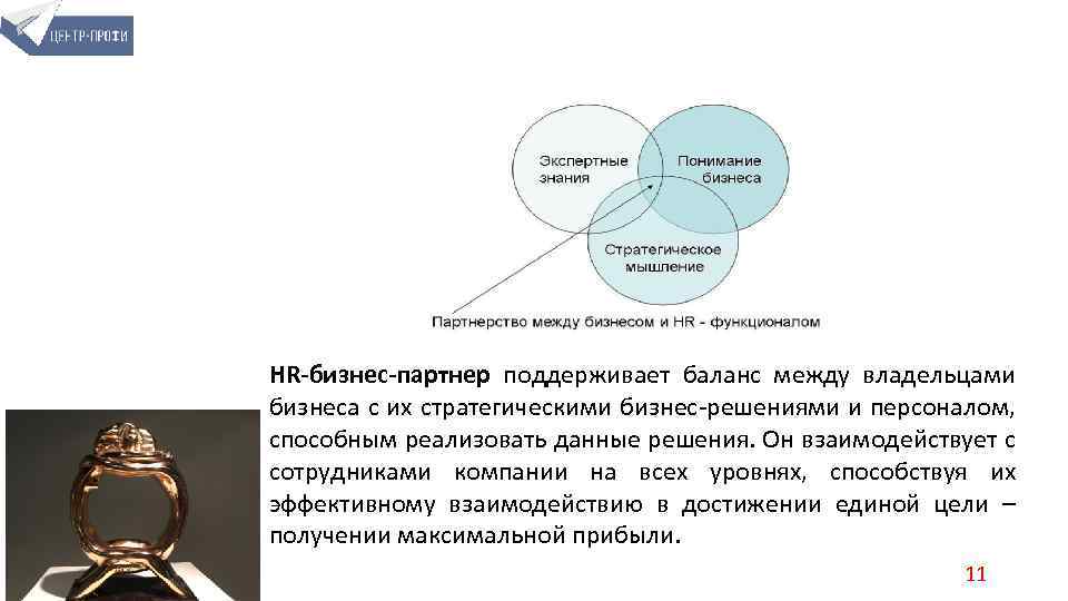 HR-бизнес-партнер поддерживает баланс между владельцами бизнеса с их стратегическими бизнес-решениями и персоналом, способным реализовать