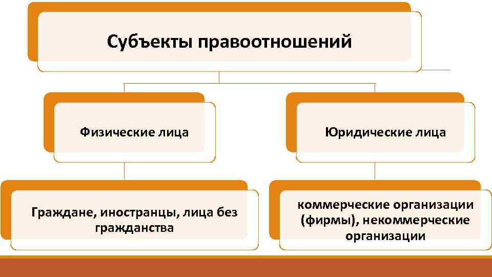 Восполните пробел в приведенной ниже схеме субъекты гражданских правоотношений физические лица