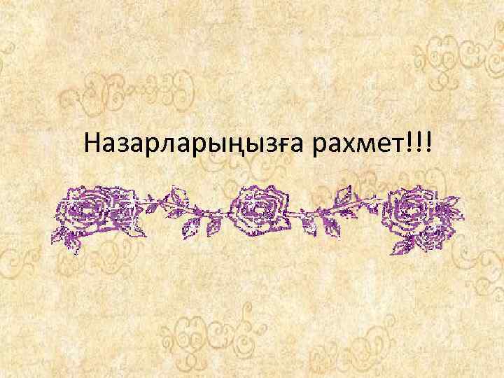 Назарларыңызға рахмет!!! 
