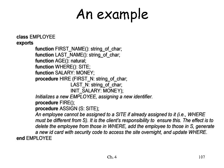 An example Ch. 4 107 