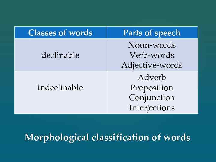 Which of words are verbs