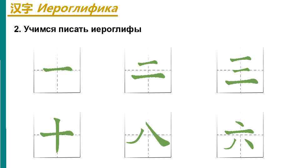 汉字 Иероглифика 2. Учимся писать иероглифы 