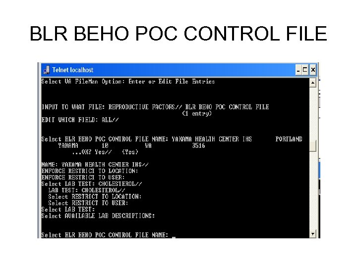 BLR BEHO POC CONTROL FILE 