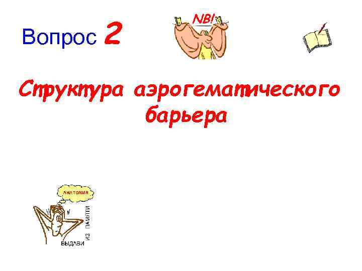 Вопрос 2 Структура аэрогематического барьера 