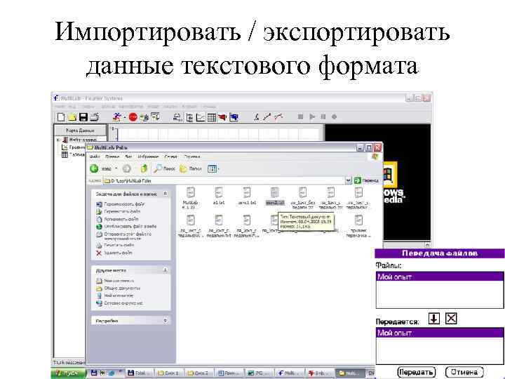 Импортировать / экспортировать данные текстового формата 