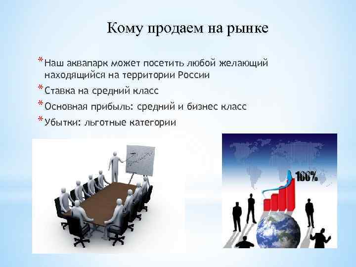 Кому продаем на рынке * Наш аквапарк может посетить любой желающий находящийся на территории