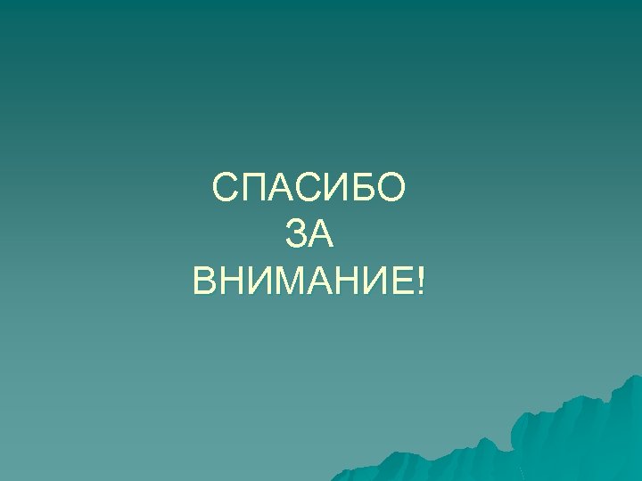 СПАСИБО ЗА ВНИМАНИЕ! 