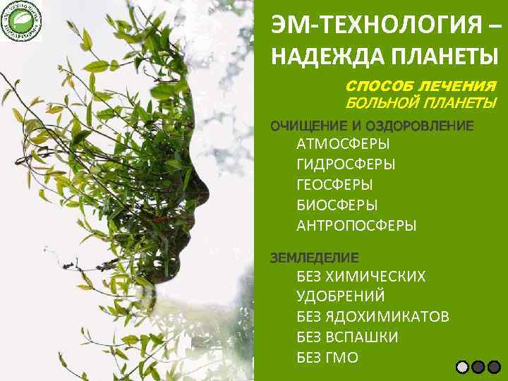 ЭМ-ТЕХНОЛОГИЯ – НАДЕЖДА ПЛАНЕТЫ СПОСОБ ЛЕЧЕНИЯ БОЛЬНОЙ ПЛАНЕТЫ ОЧИЩЕНИЕ И ОЗДОРОВЛЕНИЕ АТМОСФЕРЫ ГИДРОСФЕРЫ ГЕОСФЕРЫ