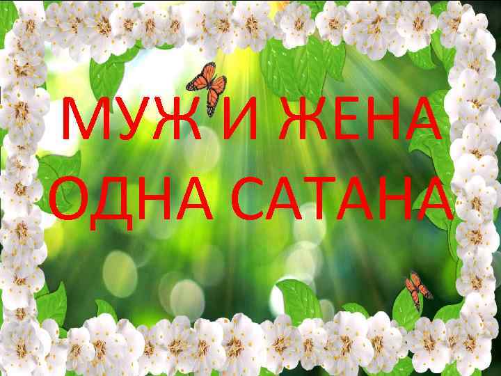 МУЖ И ЖЕНА ОДНА САТАНА 