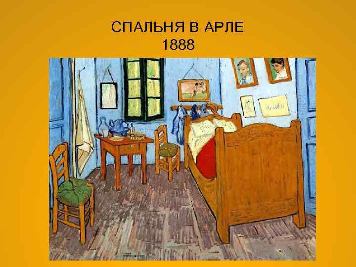СПАЛЬНЯ В АРЛЕ 1888 
