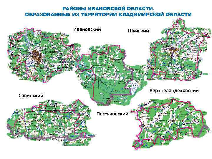 Карта южского района ивановской области